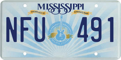 MS license plate NFU491