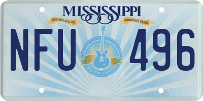 MS license plate NFU496