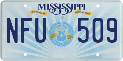 MS license plate NFU509