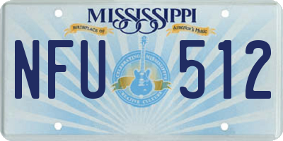 MS license plate NFU512