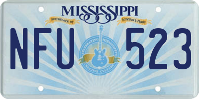 MS license plate NFU523