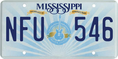 MS license plate NFU546