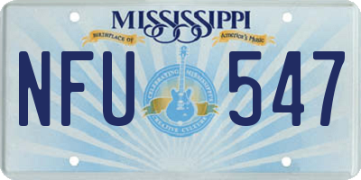 MS license plate NFU547