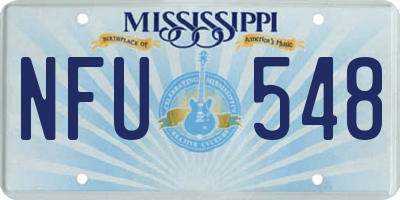 MS license plate NFU548