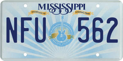 MS license plate NFU562