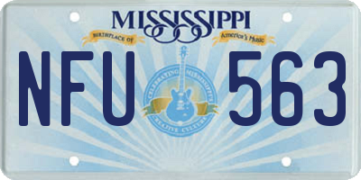 MS license plate NFU563