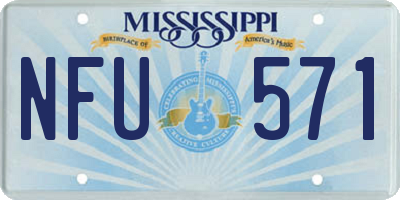 MS license plate NFU571