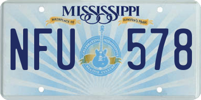MS license plate NFU578