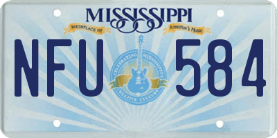 MS license plate NFU584