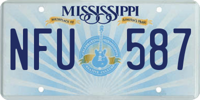MS license plate NFU587