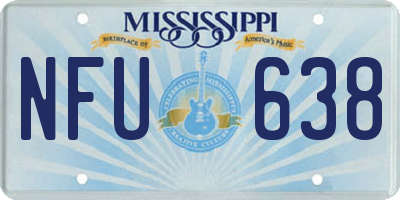 MS license plate NFU638