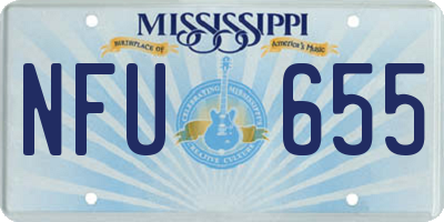 MS license plate NFU655