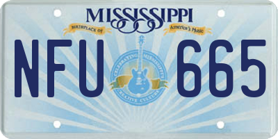 MS license plate NFU665