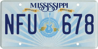 MS license plate NFU678