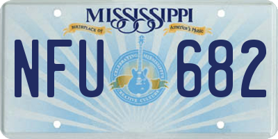 MS license plate NFU682