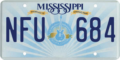 MS license plate NFU684