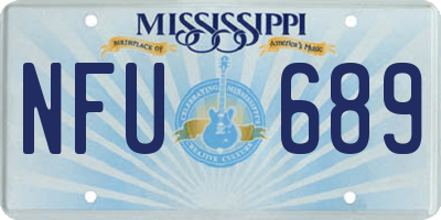 MS license plate NFU689