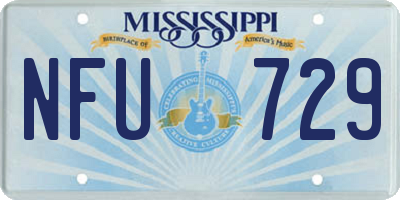 MS license plate NFU729