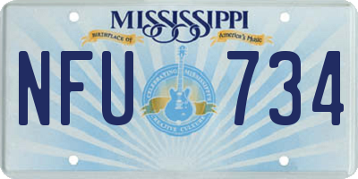 MS license plate NFU734