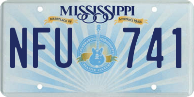 MS license plate NFU741