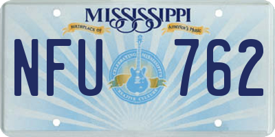 MS license plate NFU762