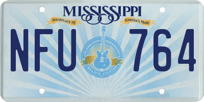 MS license plate NFU764