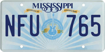 MS license plate NFU765
