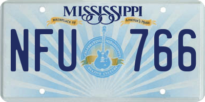 MS license plate NFU766
