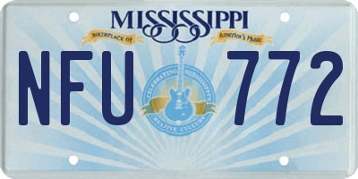 MS license plate NFU772