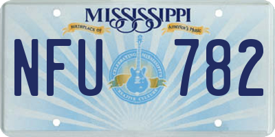 MS license plate NFU782