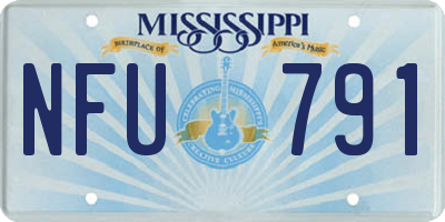 MS license plate NFU791