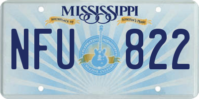 MS license plate NFU822