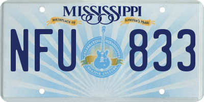 MS license plate NFU833
