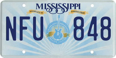 MS license plate NFU848