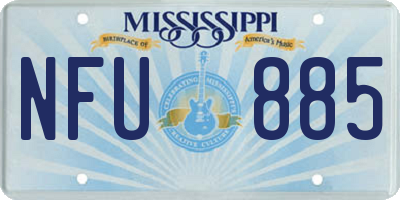 MS license plate NFU885
