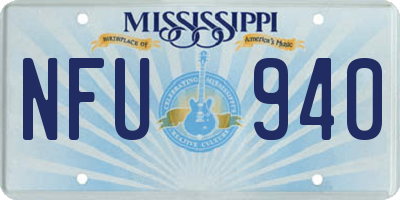 MS license plate NFU940