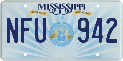 MS license plate NFU942