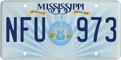MS license plate NFU973