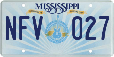 MS license plate NFV027