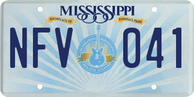 MS license plate NFV041