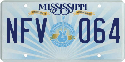 MS license plate NFV064