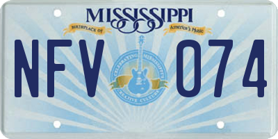MS license plate NFV074