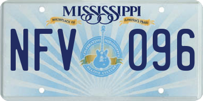 MS license plate NFV096