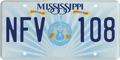 MS license plate NFV108