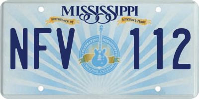 MS license plate NFV112