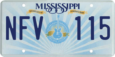 MS license plate NFV115