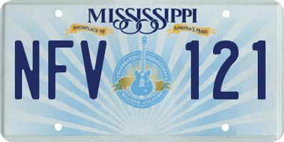 MS license plate NFV121