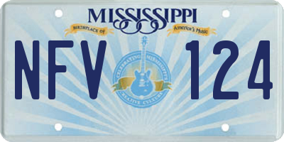 MS license plate NFV124