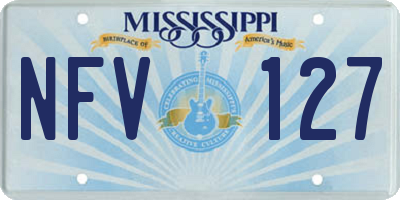 MS license plate NFV127