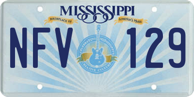 MS license plate NFV129